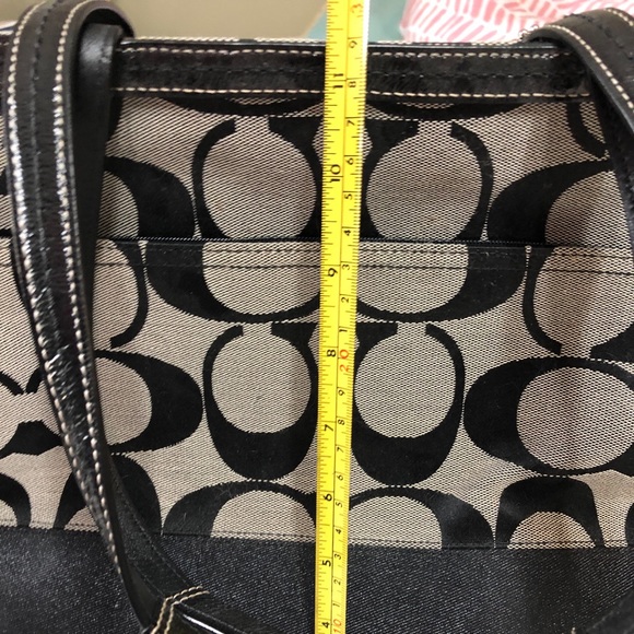 Coach Signature XL Baby Diaper Tote Bag Black EUC